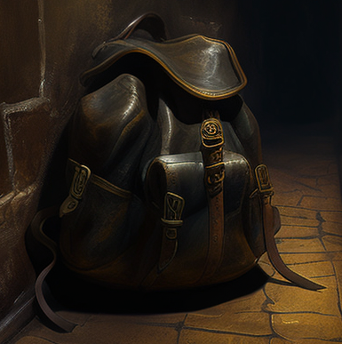 Small leather backpack